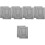 10Pièces Plateaux Design Perles Gris Compacts Pour Colliers 4