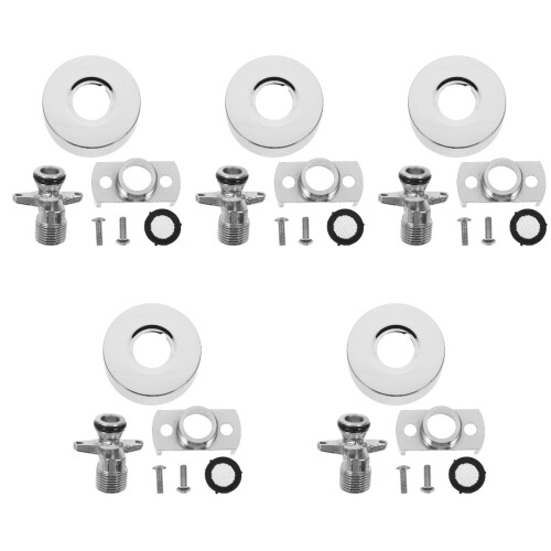 5Pièces Adaptateur Robinet Mural Argenté Haute 1