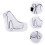 2Pièces Moules 3D Chaussures À Talons Pour Gâteaux 10