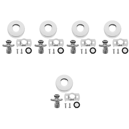 5Pièces Adaptateur Robinet Mural Argenté Haute 2