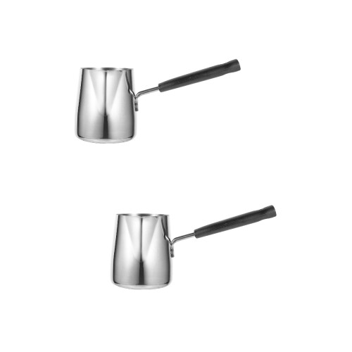 2Pièces Pour Lait En Acier Résistant Cuisine Argenté 2