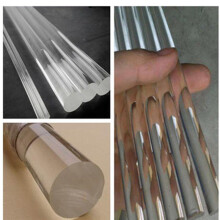 3Mmx250Mm Round Shape Solid Acrylic Rod Pmma Extruded Bar Clear 8Pcs