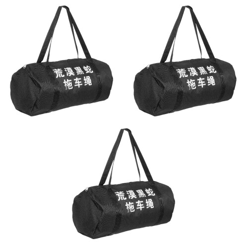 3St Sleepriem Opbergzak Polyester Met Ritssluiting Zwart 1