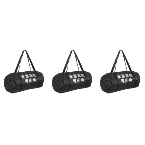 3St Sleepriem Opbergzak Polyester Met Ritssluiting Zwart 2