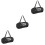 3St Sleepriem Opbergzak Polyester Met Ritssluiting Zwart 4
