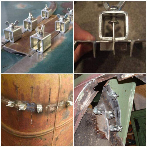 8Pièces Mini Pince De Soudure Pour Métal Durable Argentée Auto 2