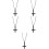 5Pièces Colliers Croix Mode En Acier Noir Durable Et Stylé 6