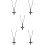 5Pièces Colliers Croix Mode En Acier Noir Durable Et Stylé 7