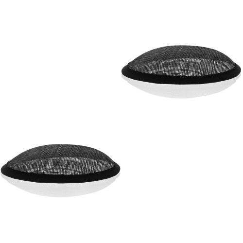 2Pièces Feutre Rond Noir Accessoires Chapeaux Élégants Uniques 2
