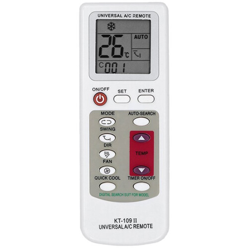 4X KT-109II Air Conditioner Remote Control Universal Replacement Air Conditioner LCD Display Remote Control with Base 1