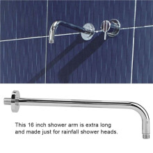 4X Shower Arm Wall-Mounted Extension Rod Stainless Steel Shower Extension Arm Tube Ceiling Shower Accessory