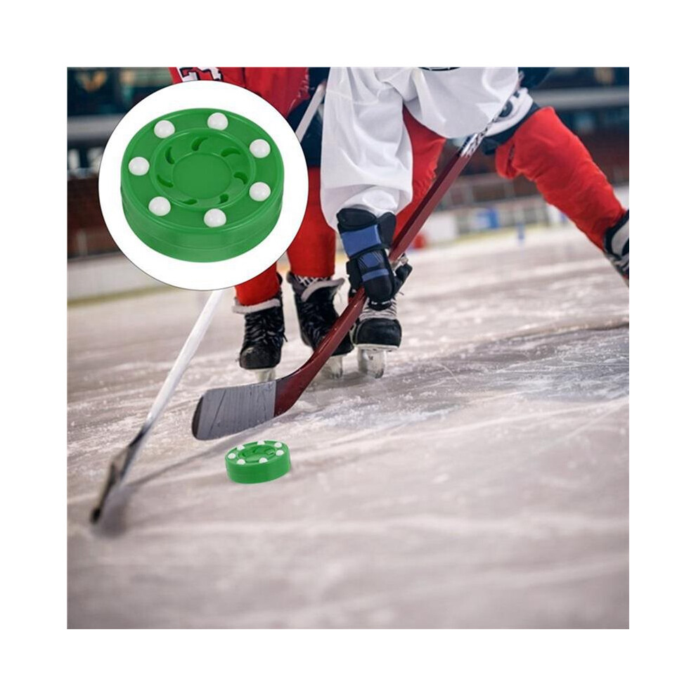 3X Roller Hockey Puck Abs High-Density Street Land Hockey Practice Puck For Ice Inline Street Hockey Training,Green 6031201144754