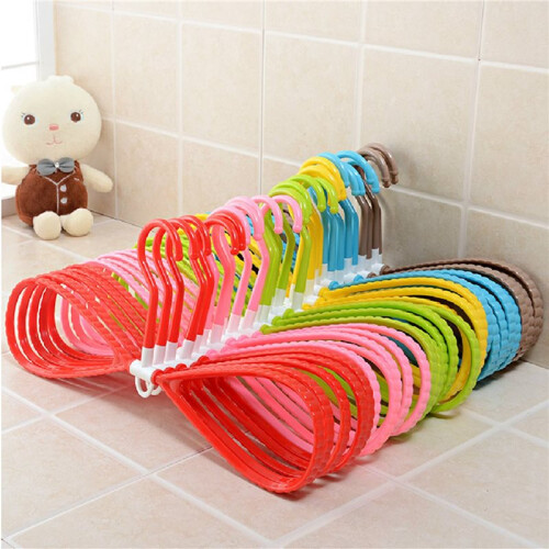 18Pcs 8-Shaped Plastic Non-Slip Hanger Space Saving Clothes Drying Rack Hanger Coat Hangers 2