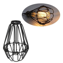 Adjustable Wire Cage Lampshade, 6 Pack Metal Bird Cage Bulb Guard Island Pendant Lighting Fixture Drop Lamp Holder