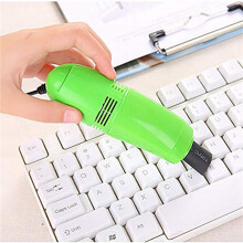 2X USB Vacuum Cleaner Keyboard Tool PC Notebook Computer Brush Dust Removal Kit Computer Cleaning Tool, Green