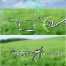 80 Stück Zaundrahtspanner 1/4 Zoll, Stacheldrahtzaundrahtspanner für Drahtzaun, Bauernhof, Garten