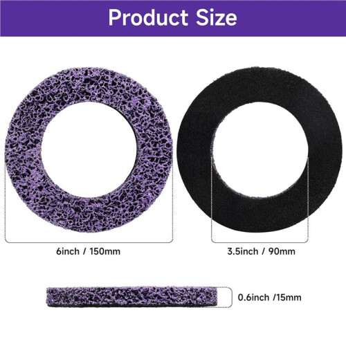 4pcs Coarse Cleaning Discs Diameter 150mm CSD Disc Nylon Fabric Disc for Processing, Metal, Wheel Hub Cleaner