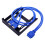 3X 2  USB 3.0 Front Panel Floppy Disk Bay 20 Pin USB3.0 Hub Expansion Cable Adapter Plastic Bracket for PC Desktop 2