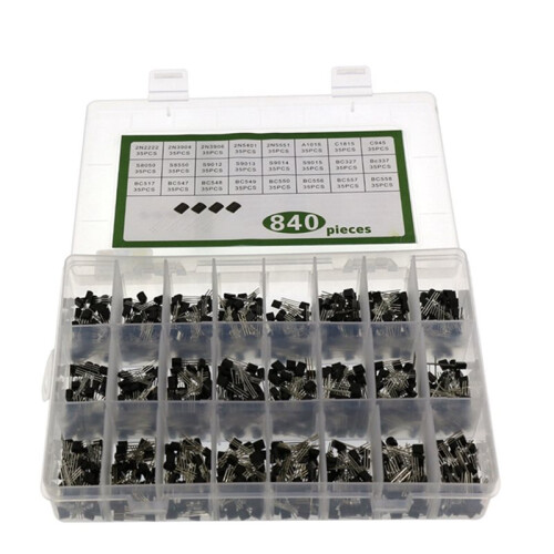 1680st 24Values TO-92 Transistor BC547 BC327 BC337 2N2222 3904 PNP/NPN Transistor Set Electronics Sortiment Kit 1