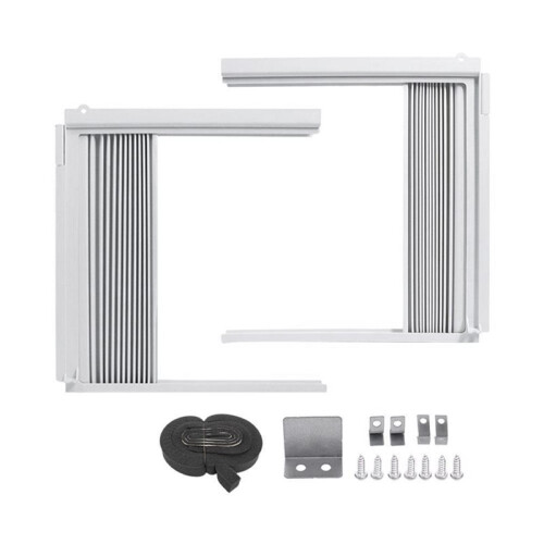 4X Window Air Conditioner Side Panels with Frame, Adjustable Insulation AC Side Panel,Frame Included 1