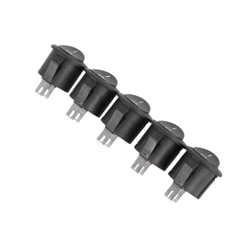 40 Pcs SPST Black Button /Off Round Rocker  AC 6A/125V 3A/250V 2