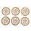 18 Exquisite Gold-Tone Flower Dinning Table COASTERS SET 3