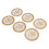 18 Exquisite Gold-Tone Flower Dinning Table COASTERS SET 4