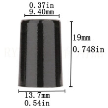 20 PCS Iron Rubber Sleeve Black .370 Diameter Rubber Sleeve Height 19mm Iron