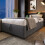 (Grey, 90x200cm) Lit capitonné avec USB-C et rangement intégré sans matelas 6