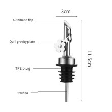 4Pack Stainless Steel Oil Pour Spouts, Replacement Bottle Pourers Oil Spout Liquor Pourers Auto Flip Feature Silver