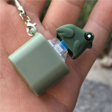 3X Frog Croaking Fidget Toy Keychain with Lights Rechargeable Stress Reliever Anxiety Sensory Animal Sound Button Toy