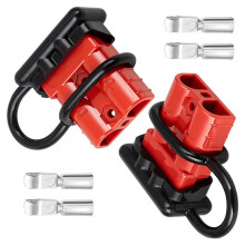 4PCS Battery Quick Connector 2-4 AWG Jumper Cable Plug Flame-Retardant for Anderson Type Plug Power Quickly Connect 50A
