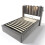 (Grey, 90x200cm) Lit double avec lampe de lecture, charge USB et rangement sans matelas 5