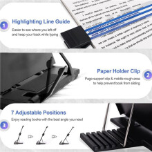 6X Desktop Document Holder Stand with 7 Adjustable Positions,File Organizer Management Copyholder