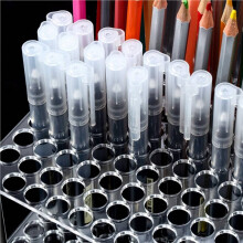 2X Acrylic Pen Display Stand, 96-Slots Colored Pencil Organizer, Display Stand Holder Transparent