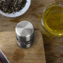 2X Moulin à Sel et Poivre Manuel en Acier Inoxydable, Moulin Portable pour Herbes, Poivre, Sel Rose, Ustensiles de Cuisine