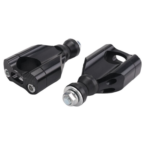 4PCS 11/8 Inch 28mm CNC Motorcycle Handlebar Mount Riser Clamp Aluminium HandleBar Mounts Clamp Riser Black 2