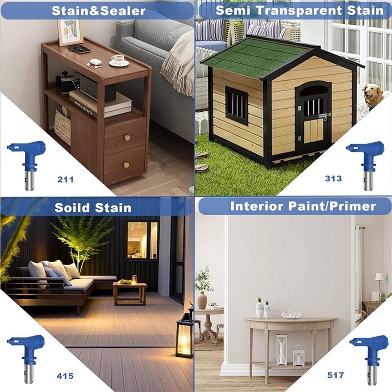 8 Pièces Embouts Pulvérisateur Peinture Sans Air, Pièce Machine ...
