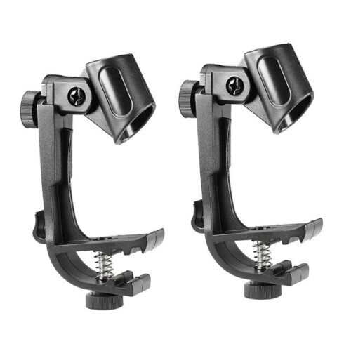 4 Pinces de Microphone Réglables pour Tambour, Support Antichoc pour Microphone et Micro 1