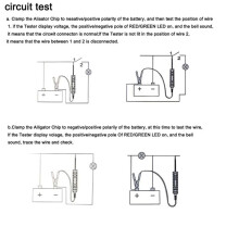 AERMOTOR EM289 Car Electrical Circuit Tester LED Digital Voltage Display Car Short Circuit Detector Diagnostic Tool ,A