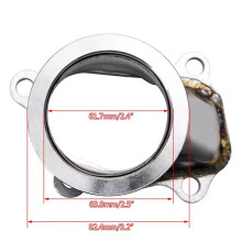 Stainless Steel Adapter for T25 T28 GT25 GT28 2.5 Inch 63mm V-Band Clamp Flange Turbo Down Pipe Adapter PQY4833