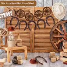 96 Peças de Decorações de Festa Ocidental para Meninas Cowboys Vintage Western Horseshoe RaceDerby Party Supplies