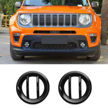 for Renegade 2019 2020 Front Fog Light Cover Fog Lamp Decoration Cover Trim Black Car Accessories