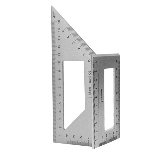 2X Multifuncional Square Gauge 45+90 Graus Angle Ruler T-Shaped Measuring Ruler Ruler Tool 1