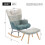 (Multicolor, 95 x 83 x 65.5cm) Fauteuil à bascule avec repose-pieds et structure renforcée 3