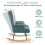 (Multicolor, 95 x 83 x 65.5cm) Fauteuil à bascule avec repose-pieds et structure renforcée 7