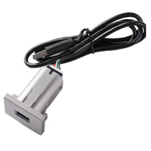 12V/24V Silver Car USB Vehicle Adapter Audio Radio U-Disk Accessories for Focus 2 Mk2 2009-2011 Accessories