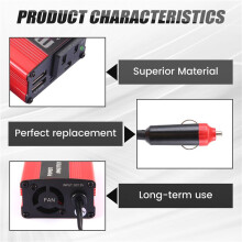 200W Auto Wechsel Richter 12V zu AC 220V Konverter Dual Usb LadegeräT Adapter Auto Power Booster - Rot