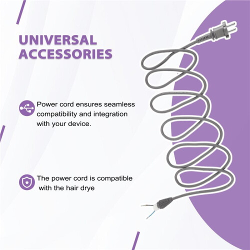 Universal Accessories Compatible with  HD01/02/03/04/07/08 Power Cable 2.7M EU Plug 2