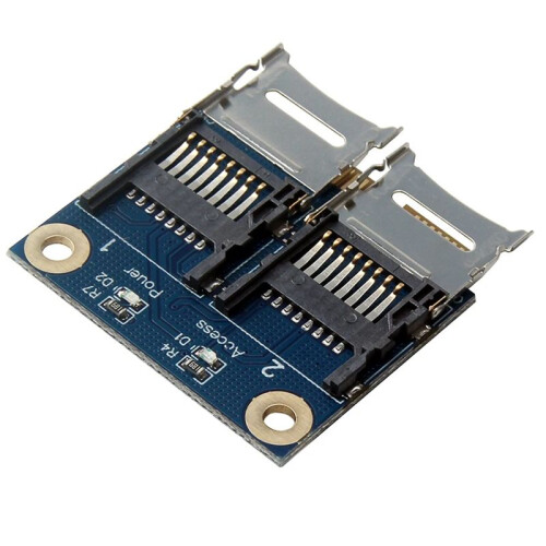 Pci-E Adapter 2 SSD HDD for Laptop Dual Micro- SDHC SDXC TF to  PCIe Memory Card Reader 2